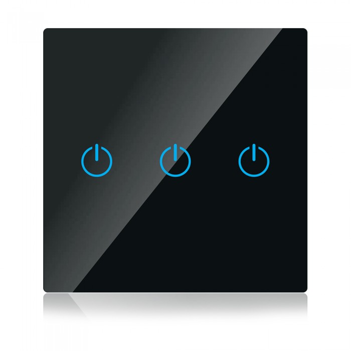 Interruttore smart touch 3 tasti wi-fi compatibile con Alexa e Google cod.  VT-5005