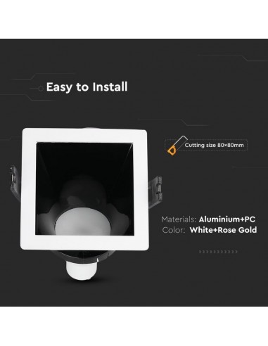 Portafaretto quadrato per GU10 con...